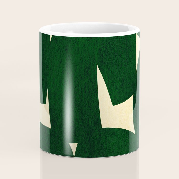 Green Black abstract shapes N03 Coffee Mug Gallery Image 4