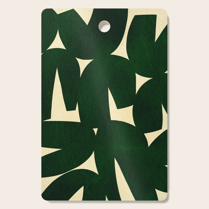 Green Black abstract shapes N03 Cutting Board Gallery Image 1