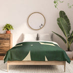 Green Black abstract shapes N03 Comforter Gallery Image 3