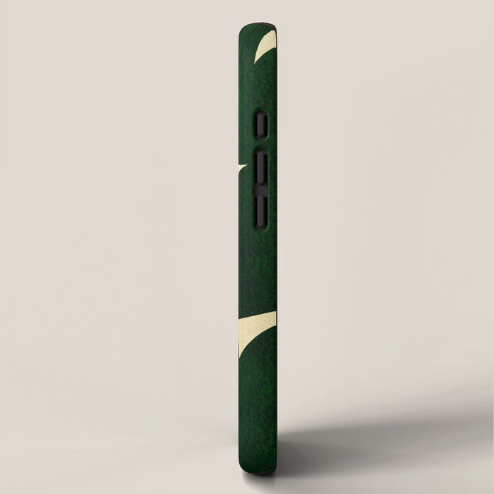 Green Black abstract shapes N03 iPhone Case Gallery Image 2
