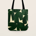 Green Black abstract shapes N03 Tote Bag Gallery Image 1