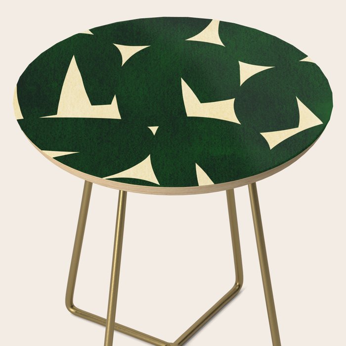 Green Black abstract shapes N03 Side Table Gallery Image 2
