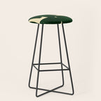 Green Black abstract shapes N03 Stool Gallery Image 1
