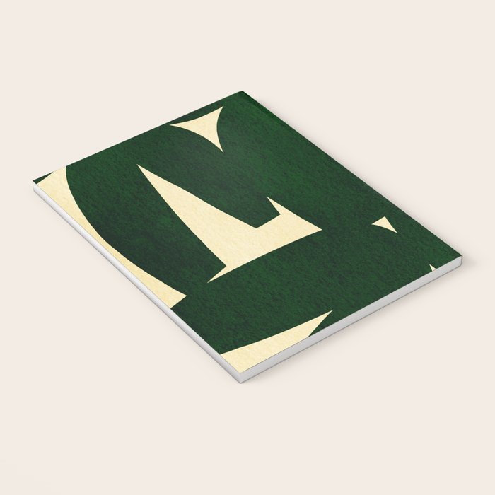 Green Black abstract shapes N03 Notebook Gallery Image 3