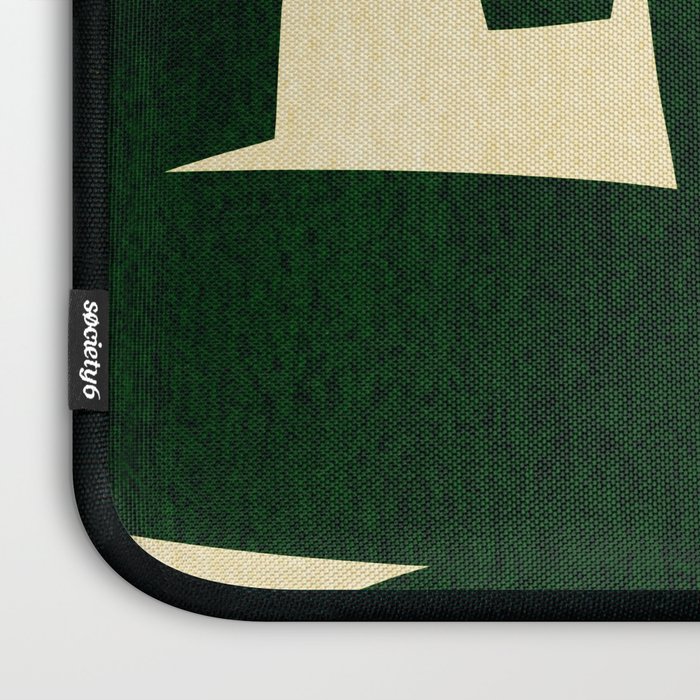 Green Black abstract shapes N03 Laptop Sleeve Gallery Image 3