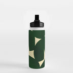 Green Black abstract shapes N03 Water Bottle Gallery Image 2