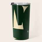 Green Black abstract shapes N03 Travel Mug Gallery Image 3