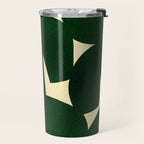 Green Black abstract shapes N03 Travel Mug Gallery Image 2