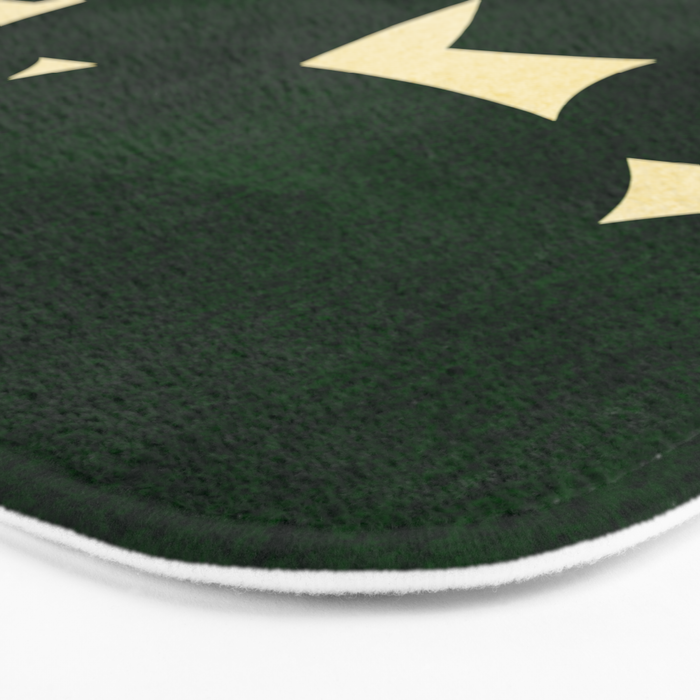 Green Black abstract shapes N03 Bath Mat Gallery Image 3