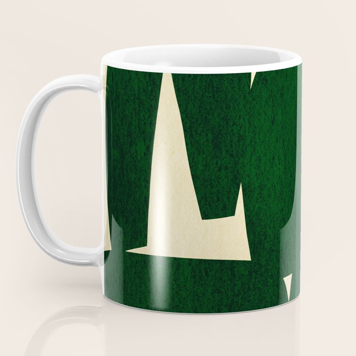 Green Black abstract shapes N03 Coffee Mug Gallery Image 3