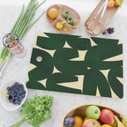Green Black abstract shapes N03 Cutting Board Gallery Image 2