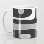Mid-Century Modern Piquet Minimalist Abstract Pattern in Gray Coffee Mug Gallery Image 3