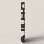 Mid-Century Modern Piquet Minimalist Abstract Pattern in Gray iPhone Case Gallery Image 2