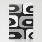 Mid-Century Modern Piquet Minimalist Abstract Pattern in Gray Stationery Card Gallery Image 2