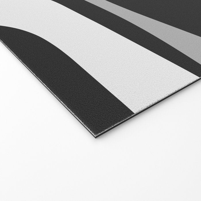 Mid-Century Modern Piquet Minimalist Abstract Pattern in Gray Welcome Mat Gallery Image 2