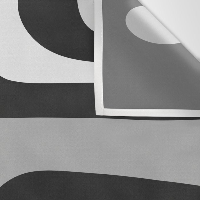 Mid-Century Modern Piquet Minimalist Abstract Pattern in Gray Wall Tapestry Gallery Image 3