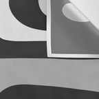 Mid-Century Modern Piquet Minimalist Abstract Pattern in Gray Wall Tapestry Gallery Image 3