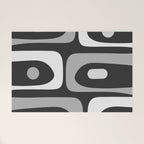Mid-Century Modern Piquet Minimalist Abstract Pattern in Gray Welcome Mat Gallery Image 1