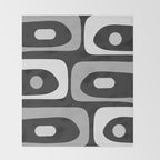 Mid-Century Modern Piquet Minimalist Abstract Pattern in Gray Throw Blanket Gallery Image 2