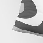 Mid-Century Modern Piquet Minimalist Abstract Pattern in Gray Pillow Sham Gallery Image 4