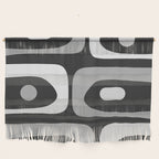 Mid-Century Modern Piquet Minimalist Abstract Pattern in Gray Wall Hanging Gallery Image 1