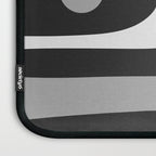 Mid-Century Modern Piquet Minimalist Abstract Pattern in Gray Laptop Sleeve Gallery Image 3