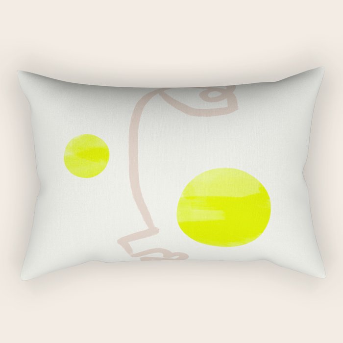 Sunny Face | Neon Rectangular Pillow Gallery Image 2