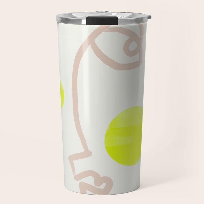 Sunny Face | Neon Travel Mug Gallery Image 1
