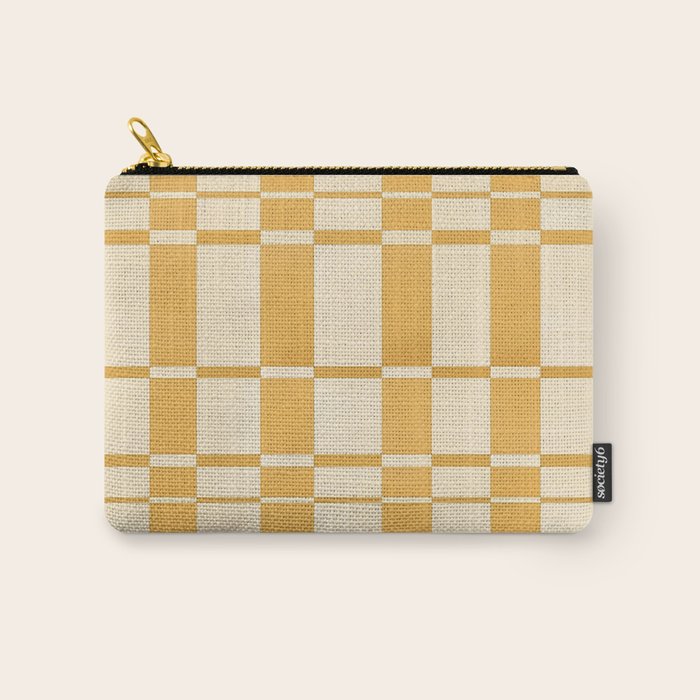 Abstract Yellow Retro Eclectic Pattern Carry All Pouch Gallery Image 1