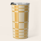 Abstract Yellow Retro Eclectic Pattern Travel Mug Gallery Image 3
