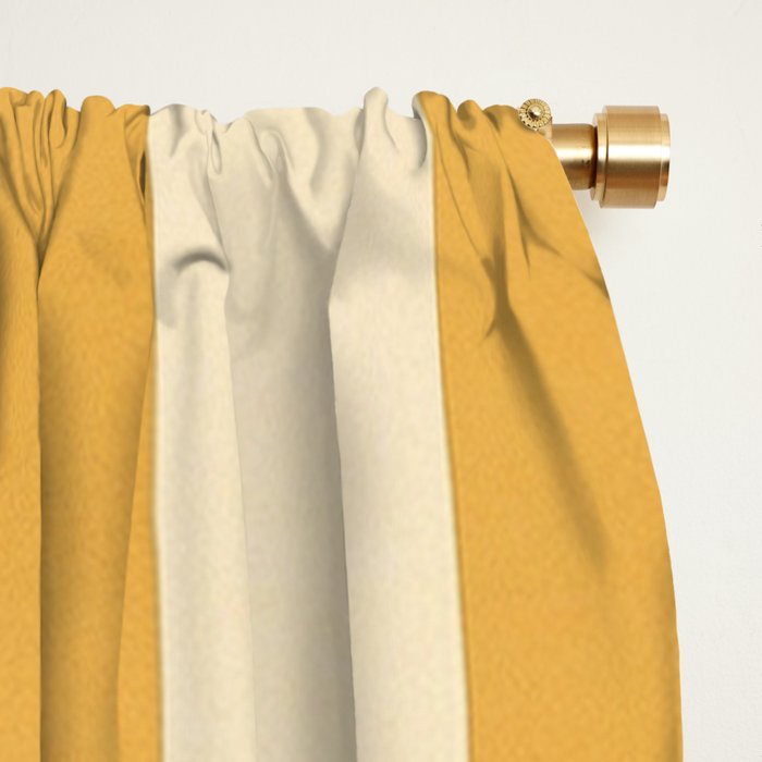 Abstract Yellow Retro Eclectic Pattern Window Curtain Gallery Image 2
