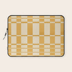 Abstract Yellow Retro Eclectic Pattern Laptop Sleeve Gallery Image 1