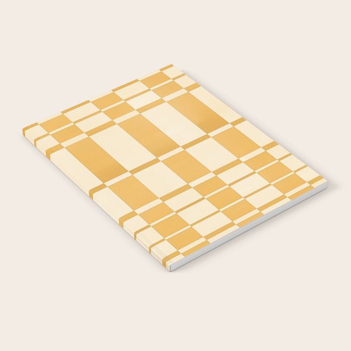 Abstract Yellow Retro Eclectic Pattern Notebook Gallery Image 1