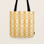 Abstract Yellow Retro Eclectic Pattern Tote Bag Gallery Image 1
