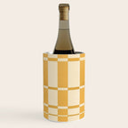 Abstract Yellow Retro Eclectic Pattern Wine Chiller Gallery Image 2