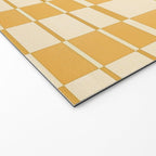 Abstract Yellow Retro Eclectic Pattern Welcome Mat Gallery Image 2