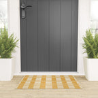 Abstract Yellow Retro Eclectic Pattern Welcome Mat Gallery Image 3