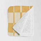 Abstract Yellow Retro Eclectic Pattern Throw Blanket Gallery Image 3