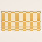 Abstract Yellow Retro Eclectic Pattern Desk Mat Gallery Image 3