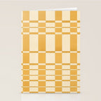 Abstract Yellow Retro Eclectic Pattern Stationery Card Gallery Image 2