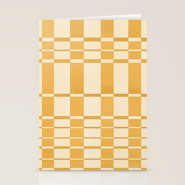Abstract Yellow Retro Eclectic Pattern Stationery Card Gallery Image 2