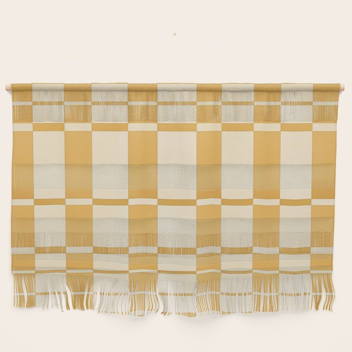 Abstract Yellow Retro Eclectic Pattern Wall Hanging Gallery Image 1