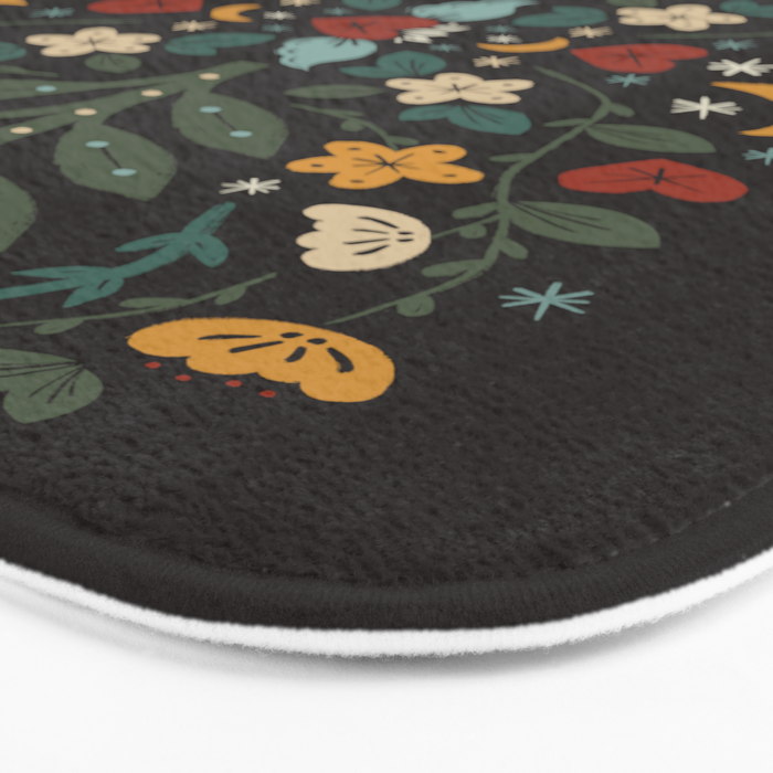 Folk Floral | Fall Colors Bath Mat Gallery Image 3