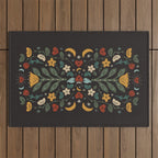 Folk Floral | Fall Colors Outdoor Rug Gallery Image 1