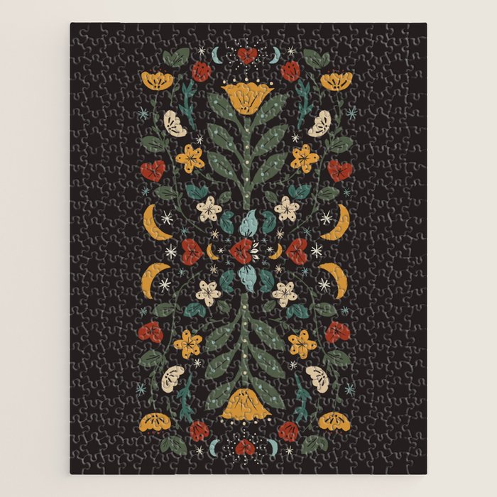Folk Floral | Fall Colors Jigsaw Puzzle Gallery Image 1