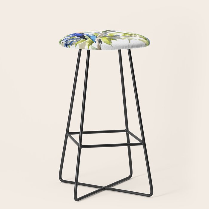Bluebird and Blueberry Stool Gallery Image 1
