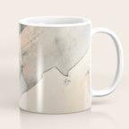 Peace and Quiet [2]: a pretty, minimal abstract piece in gray and peach by Alyssa Hamilton Art Coffee Mug Gallery Image 1