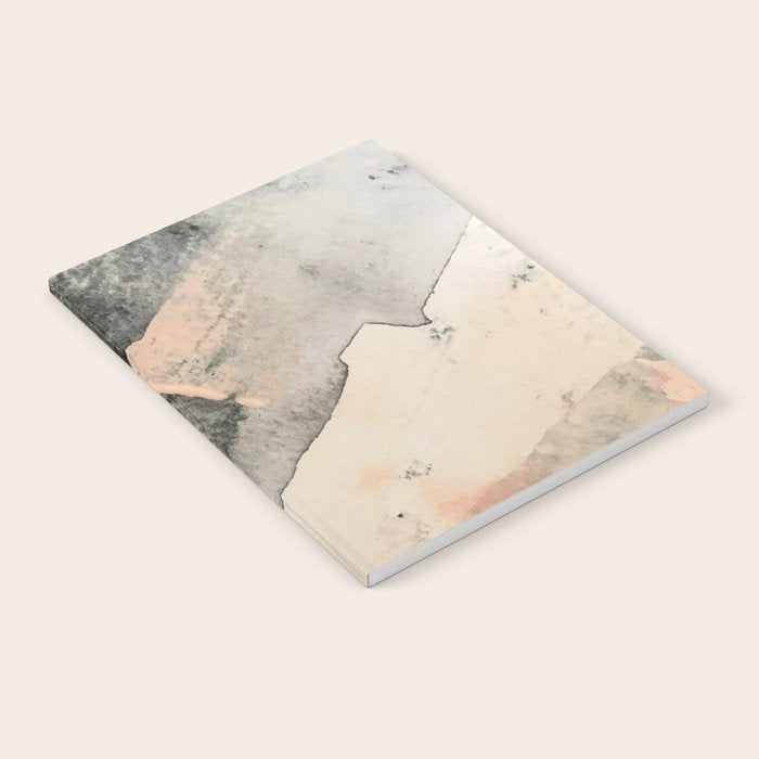 Peace and Quiet [2]: a pretty, minimal abstract piece in gray and peach by Alyssa Hamilton Art Notebook Gallery Image 1