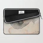 Peace and Quiet [2]: a pretty, minimal abstract piece in gray and peach by Alyssa Hamilton Art Laptop Sleeve Gallery Image 2