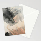 Peace and Quiet [2]: a pretty, minimal abstract piece in gray and peach by Alyssa Hamilton Art Stationery Card Gallery Image 2